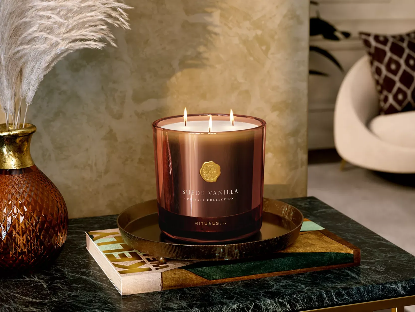 Medium Suede Vanilla Scented Candle|Rituals Best